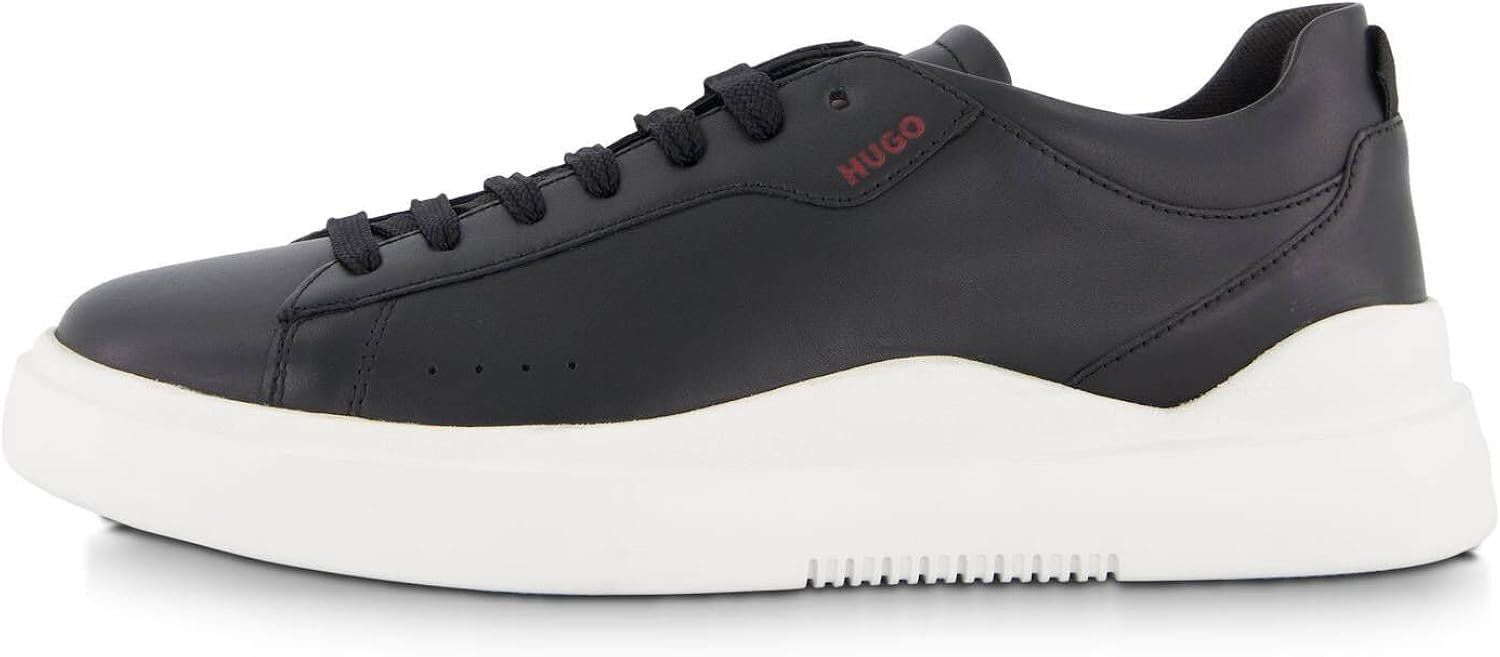 <strong>HUGO</strong><br> Мужские Blake Tenn Smooth Leather with Contrast Branding Black001 42 Size 42