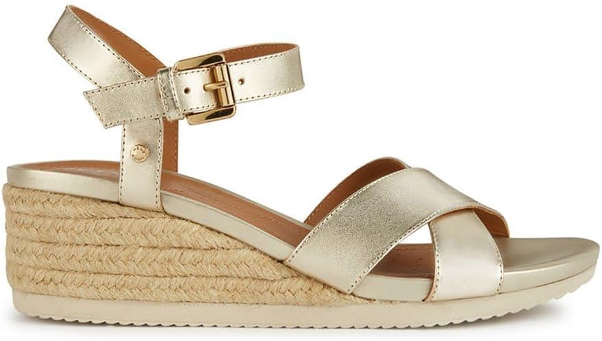 <strong>Geox</strong><br> Girls D Ischia Corda C Wedge Sandals