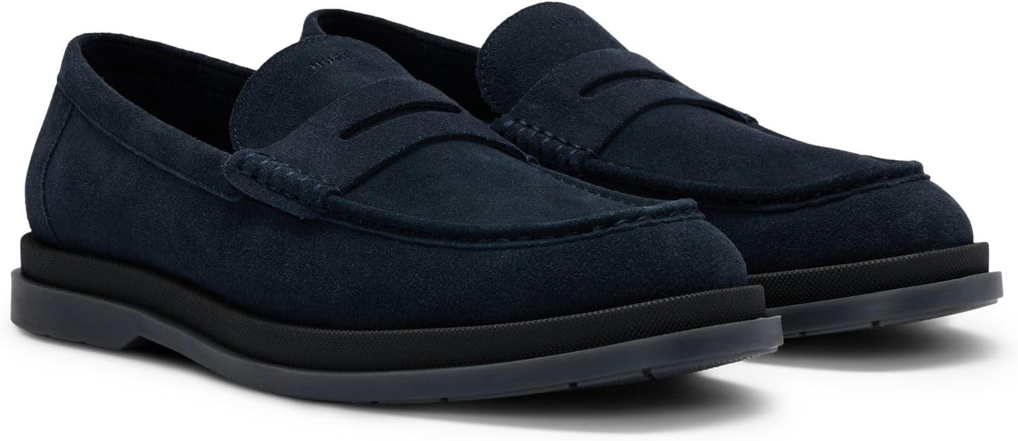 <strong>HUGO</strong><br> Мужские Chaol Mocc Suede Moccasins with Penny Loafer Detail Size — изображение 2
