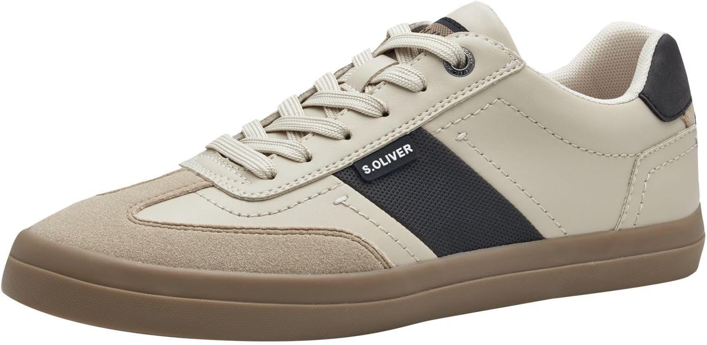 <strong>s.Oliver</strong><br>  Мужские  flach mit Schnürsenkeln Low Top Beige (Beige Comb) 45 EU