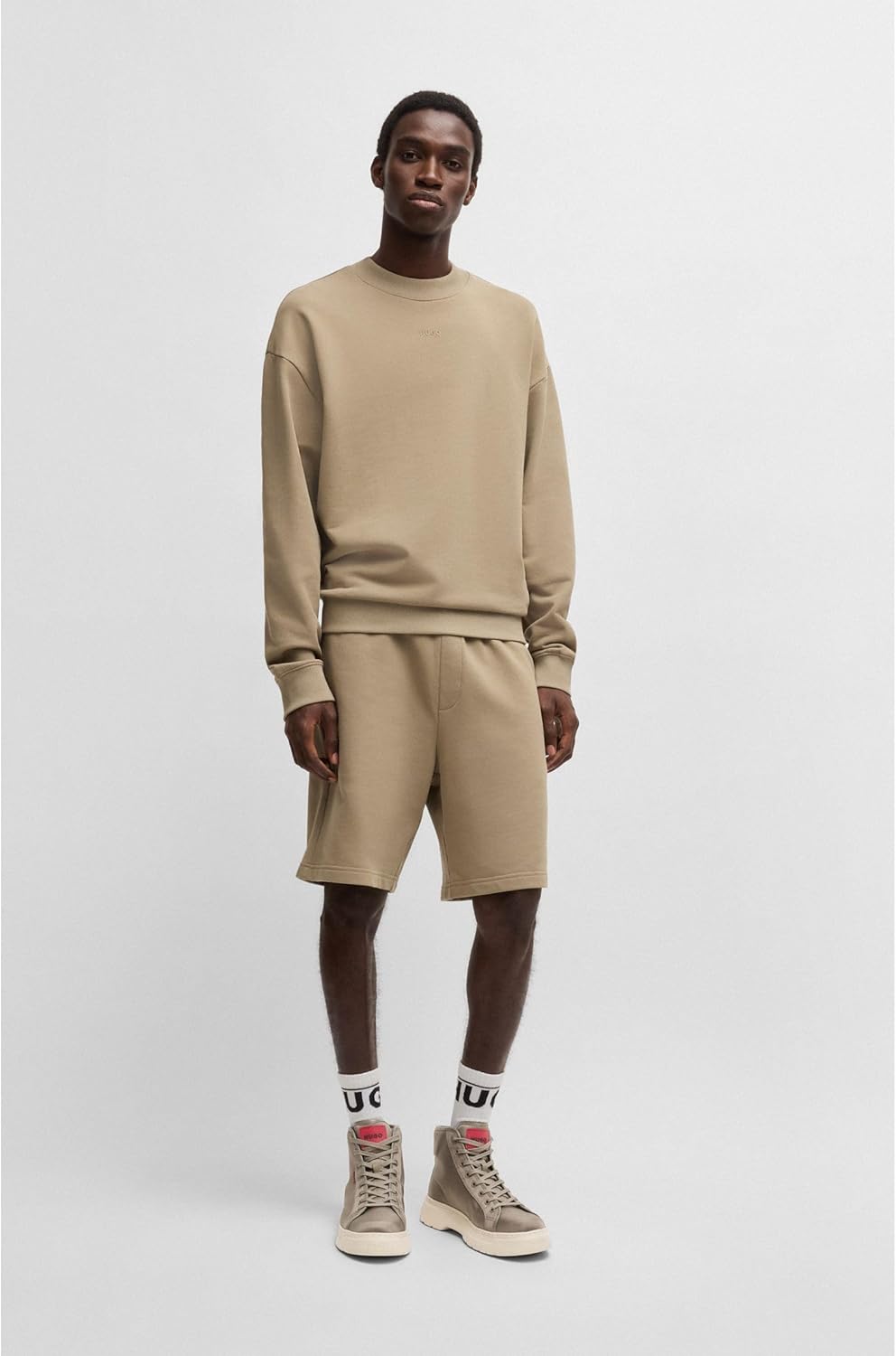 <strong>HUGO</strong><br> Мужские Urian Hito Textured Hightop ботинки with EVA Sole — изображение 3