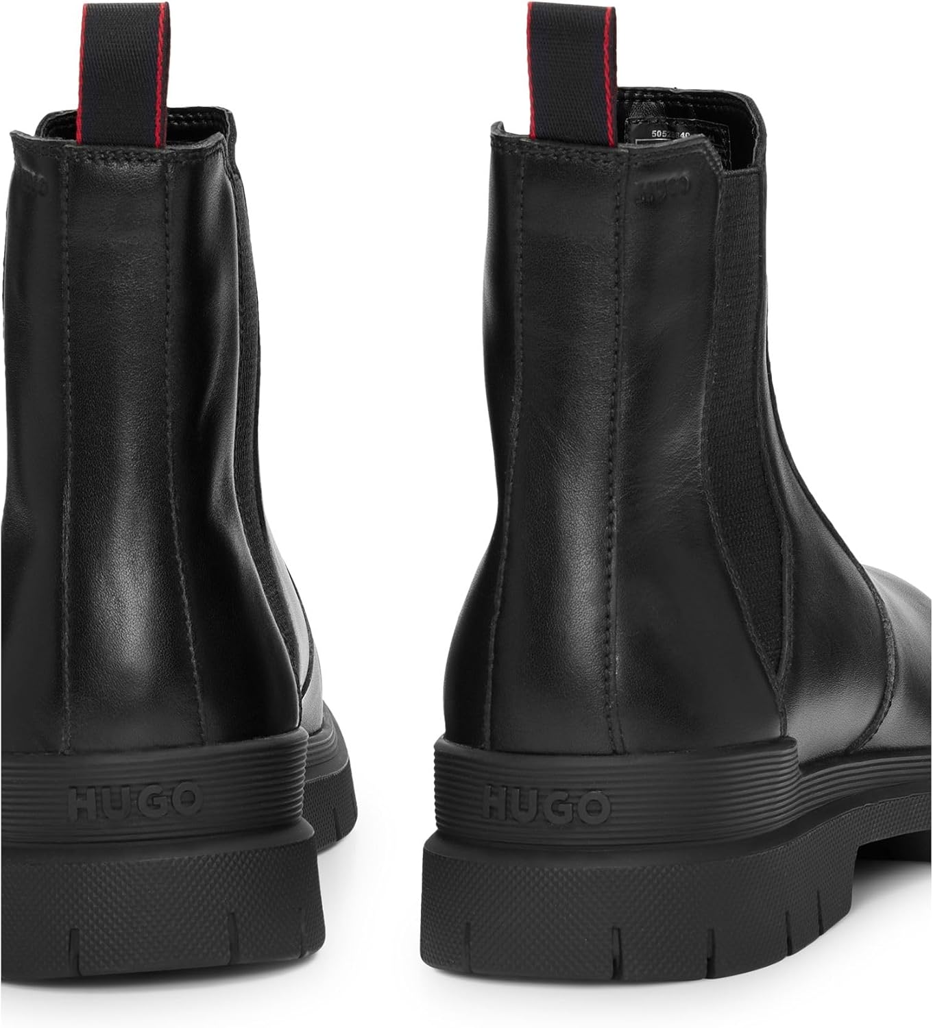 <strong>HUGO</strong><br> Мужские Ryan Cheb Chelsea Leather ботинки with Signature Sole Size — изображение 4