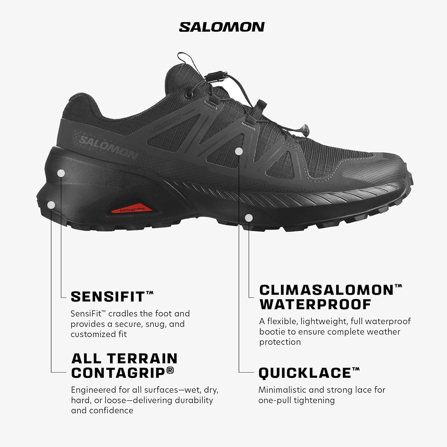 <strong>Salomon</strong><br> Мужские Speedcross Peak Climasalomon Waterproof Hiking — изображение 2