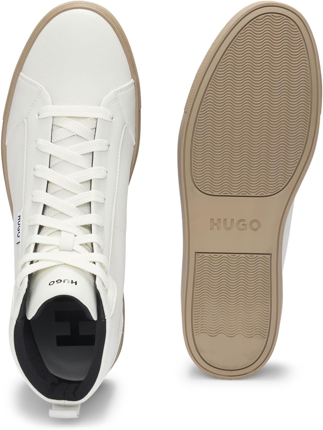 <strong>HUGO</strong><br> Мужские Morrie Hito Hightop in Grained Faux Leather Size — изображение 4