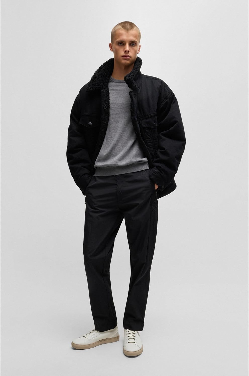 <strong>HUGO</strong><br> Мужские Morrie Hito Hightop in Grained Faux Leather Size — изображение 3