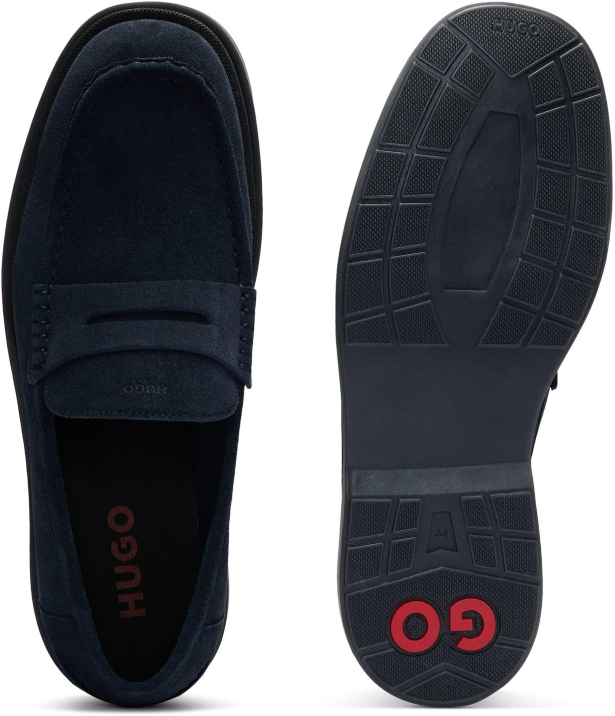 <strong>HUGO</strong><br> Мужские Chaol Mocc Suede Moccasins with Penny Loafer Detail Size — изображение 4