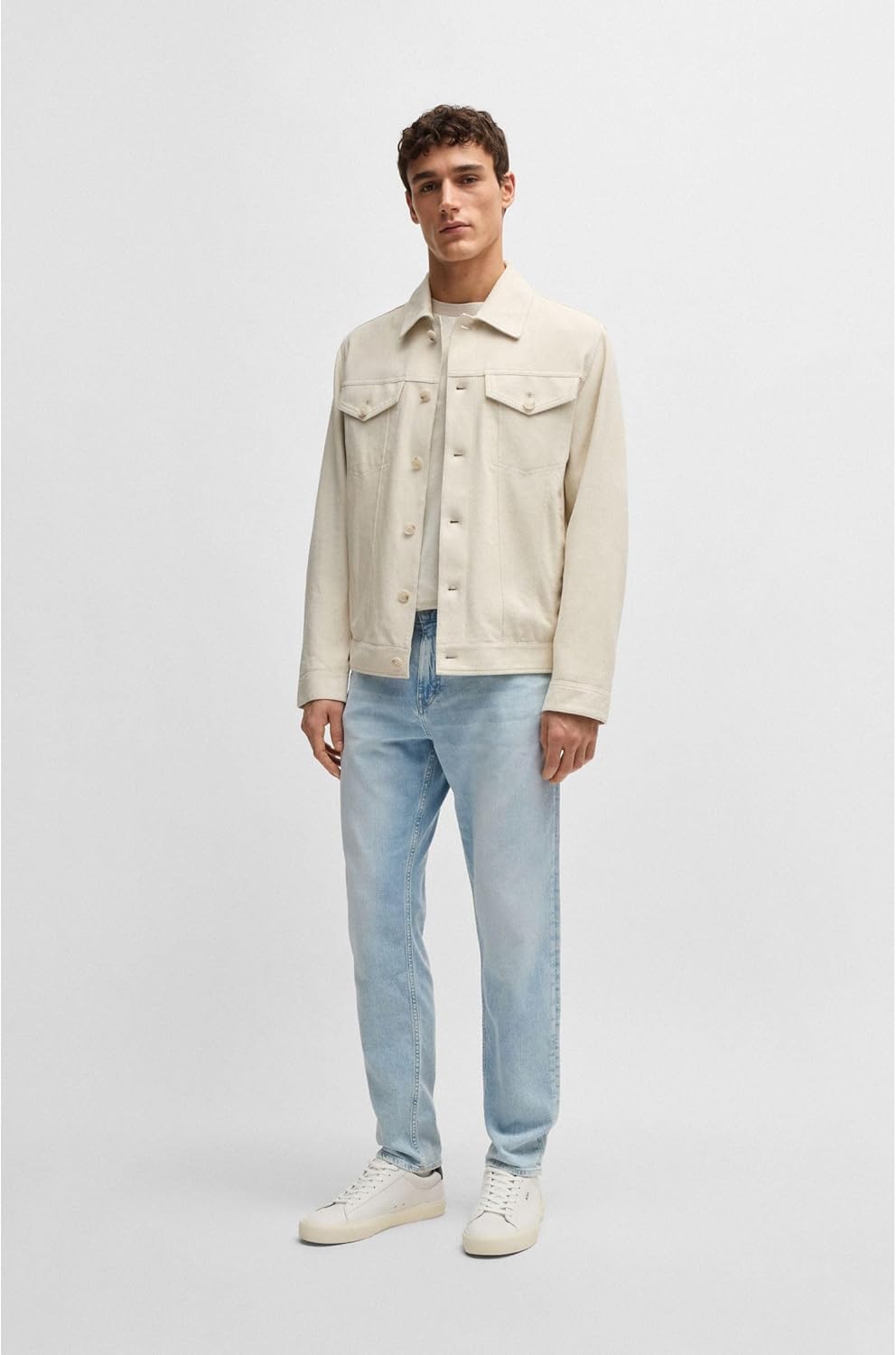 <strong>BOSS</strong><br> Мужские Aiden Tenn Faux Leather Contrast Heel Size — изображение 3