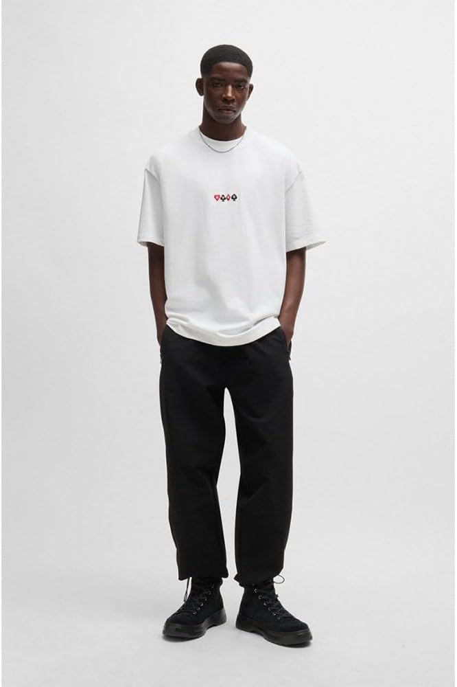 <strong>HUGO</strong><br> Men's Urian Hito Hightop Suede Boots with Stack Logo — изображение 2