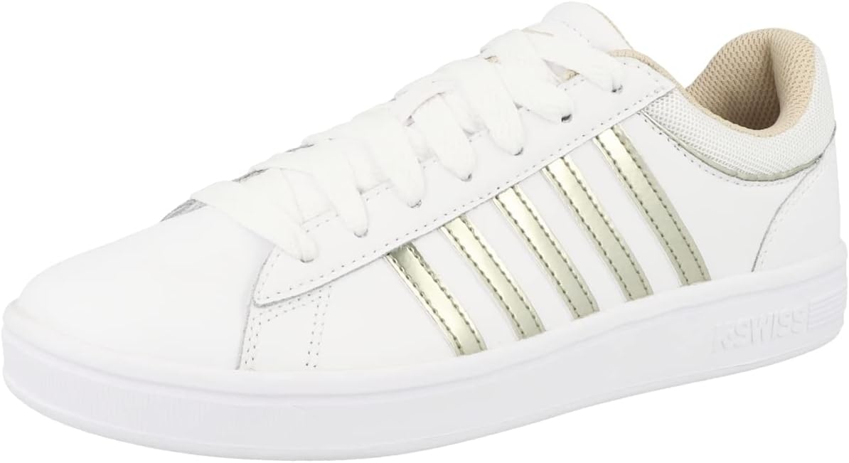 <strong>K-Swiss</strong><br> Женские Court Winston White/Champagne 37.5 EU White — изображение 4