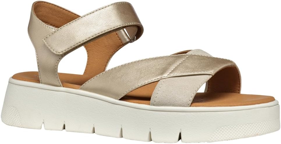 <strong>Geox</strong><br> Женские D DANDRA 40 B Sandal Lt Gold/Lt Taupe EU Lt Gold Lt Taupe 40