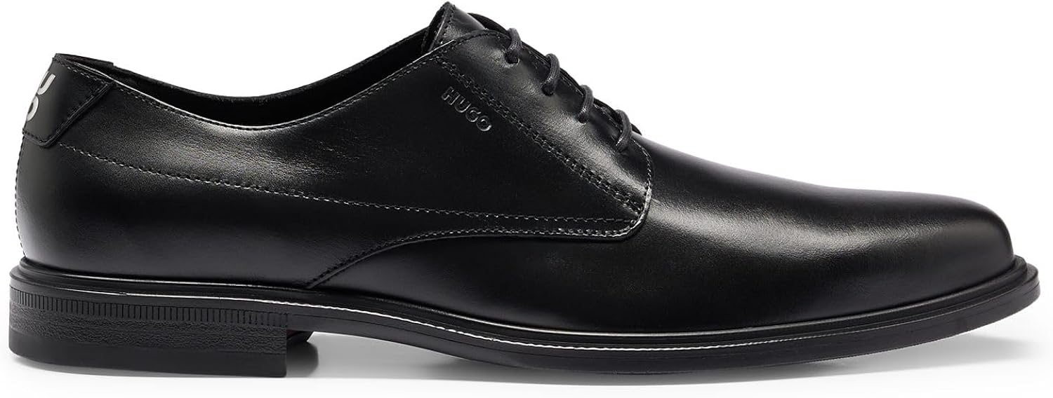 <strong>HUGO</strong><br> Мужские  Kerr Derb Nappa Leather Derbys with Stack Detail Size