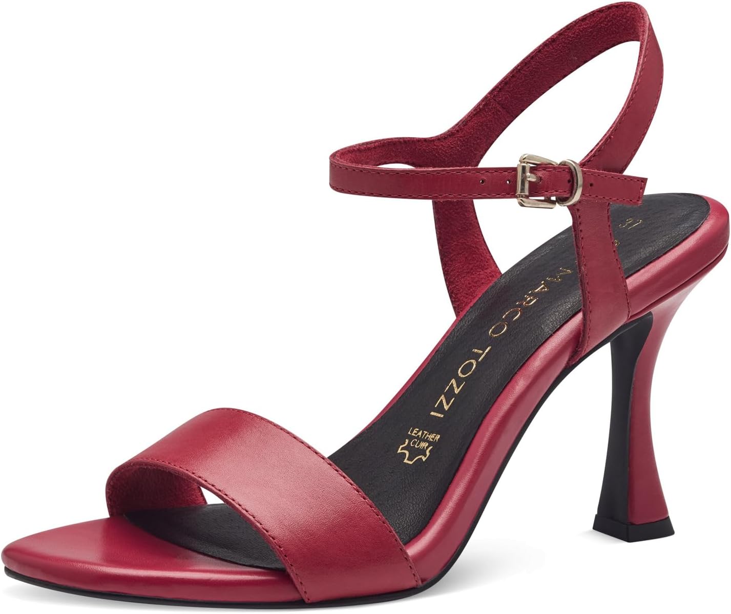 <strong>MARCO TOZZI</strong><br> Женские Leather Heel Sandals with Adjustable Strap