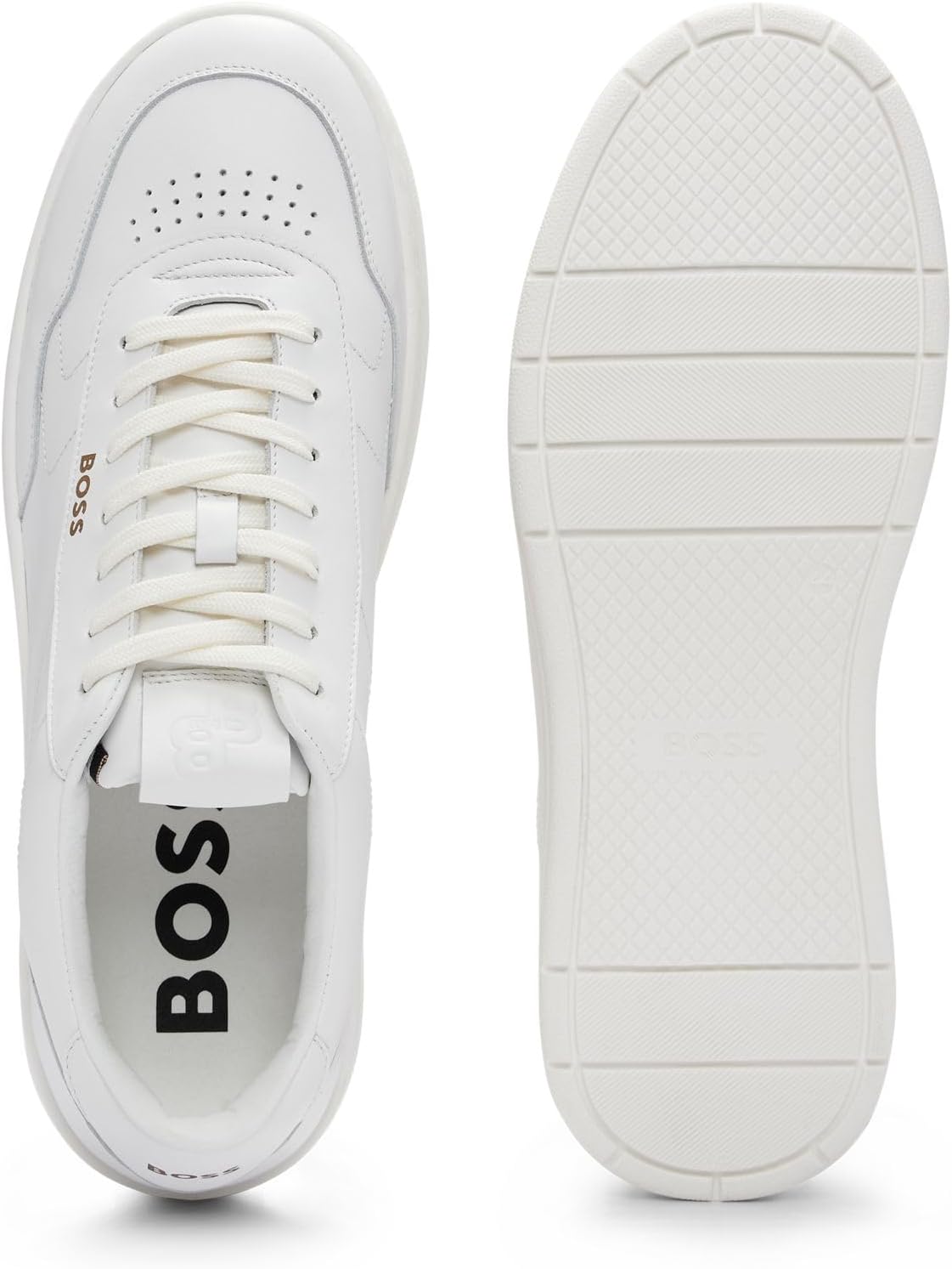 <strong>BOSS</strong><br> Мужские Baltimore Tenn Leather with Gold Size White — изображение 4