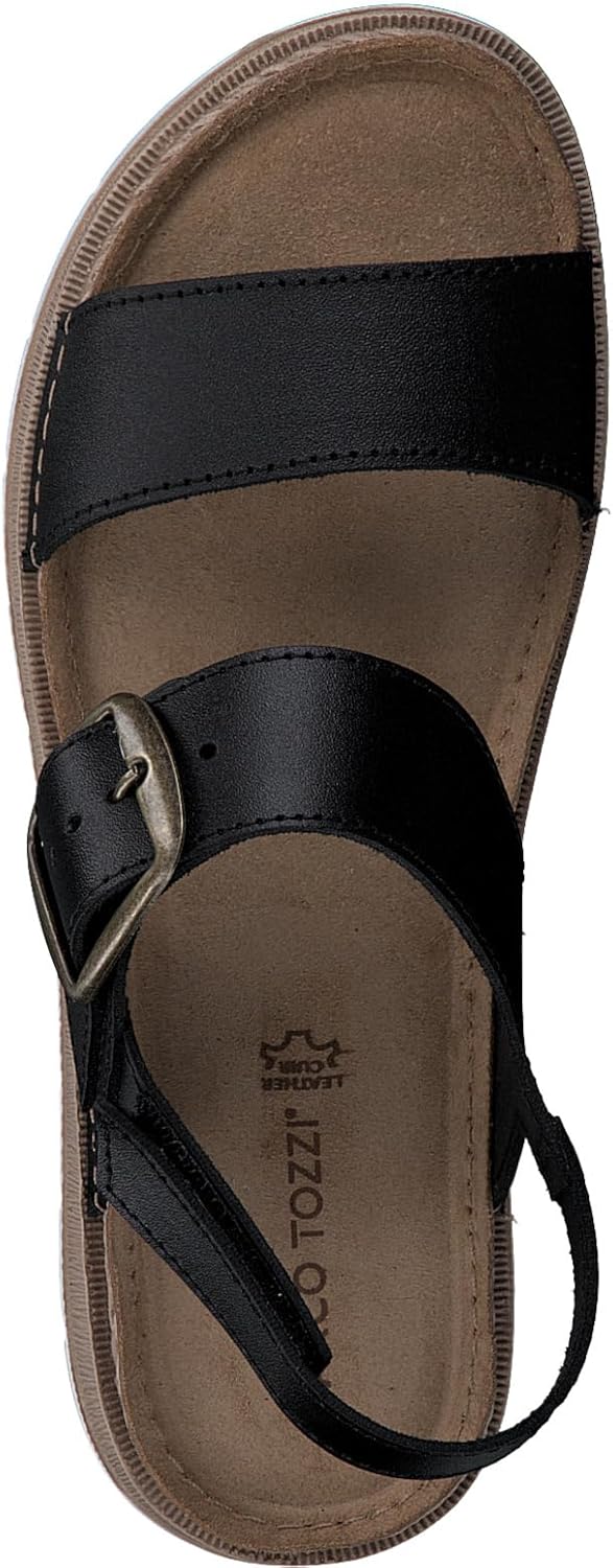 <strong>MARCO TOZZI</strong><br> Женские Flat Leather Sandals with Velcro Fastening — изображение 3