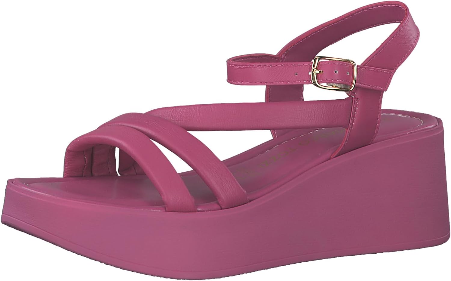<strong>MARCO TOZZI</strong><br> Женские Leather Wedge Sandals with Adjustable Strap