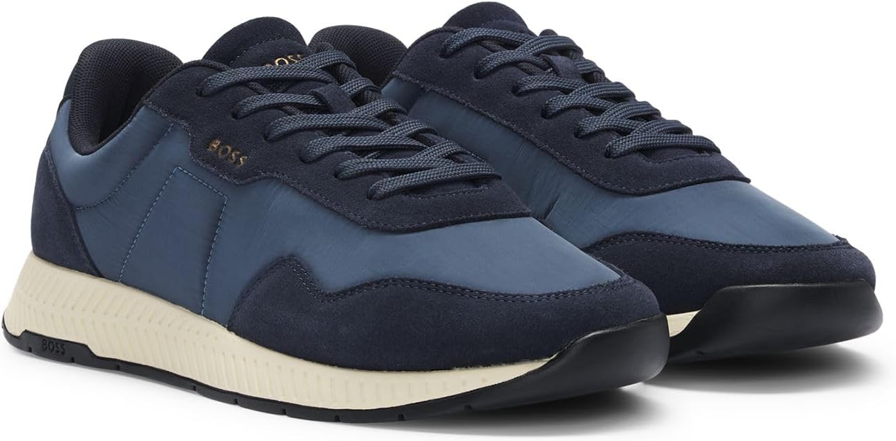 <strong>BOSS</strong><br> Мужские Titanium Runn Made of Various Materials with Suede Details Size — изображение 2