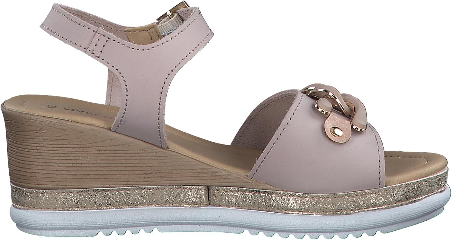 <strong>MARCO TOZZI</strong><br> Женские Leather Wedge Sandals with Adjustable Strap — изображение 4