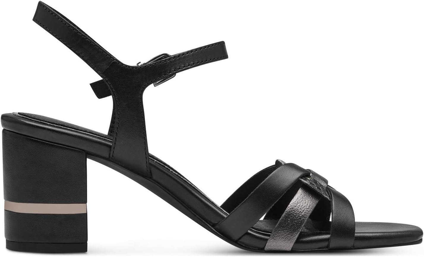 <strong>MARCO TOZZI</strong><br> Женские Leather Heel Sandals with Adjustable Strap — изображение 4