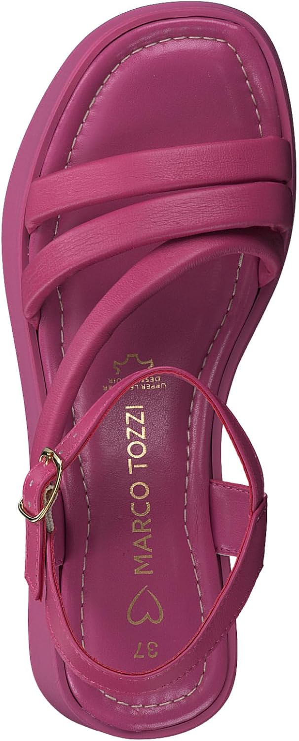 <strong>MARCO TOZZI</strong><br> Женские Leather Wedge Sandals with Adjustable Strap — изображение 3