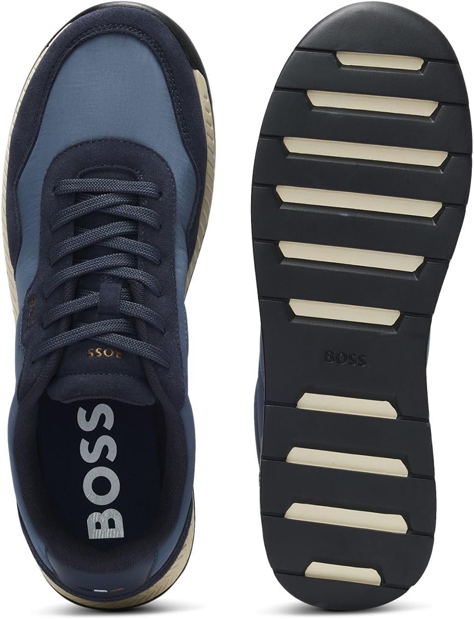 <strong>BOSS</strong><br> Мужские Titanium Runn Made of Various Materials with Suede Details Size — изображение 4