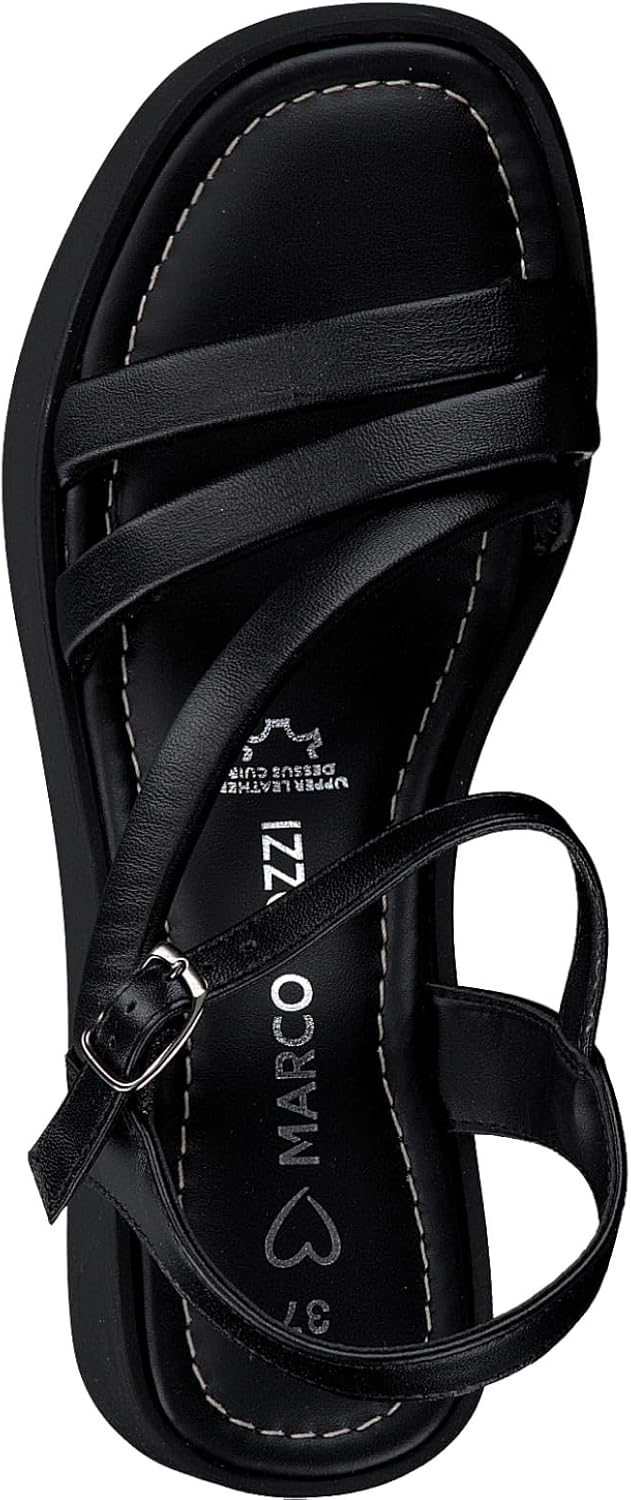 <strong>MARCO TOZZI</strong><br> Женские Leather Wedge Sandals with Adjustable Strap — изображение 3