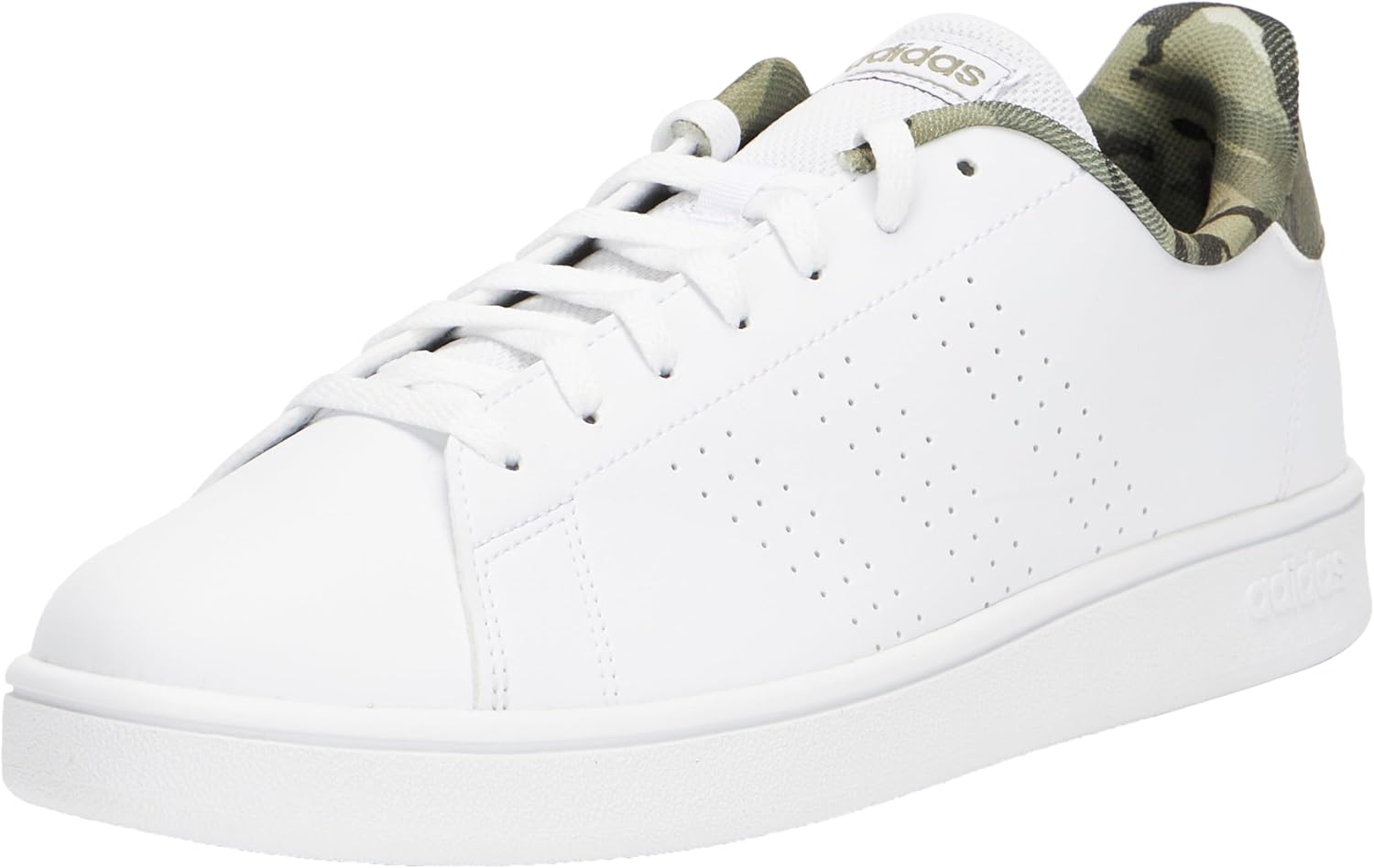 <strong>adidas</strong><br> Мужские  Advantage Base Cloud White/Cloud White/Orbit Green 44 EU CloudCloudOrbit Green