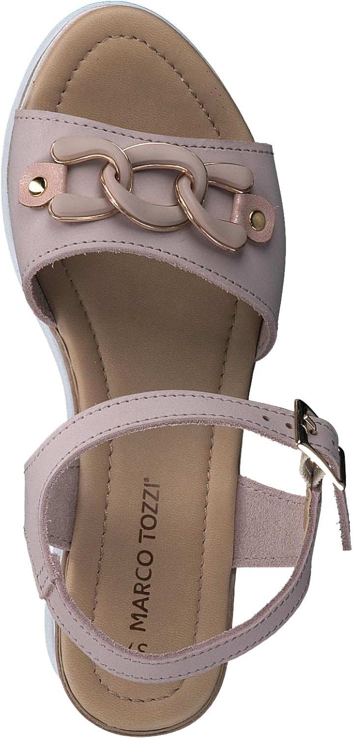 <strong>MARCO TOZZI</strong><br> Женские Leather Wedge Sandals with Adjustable Strap — изображение 3
