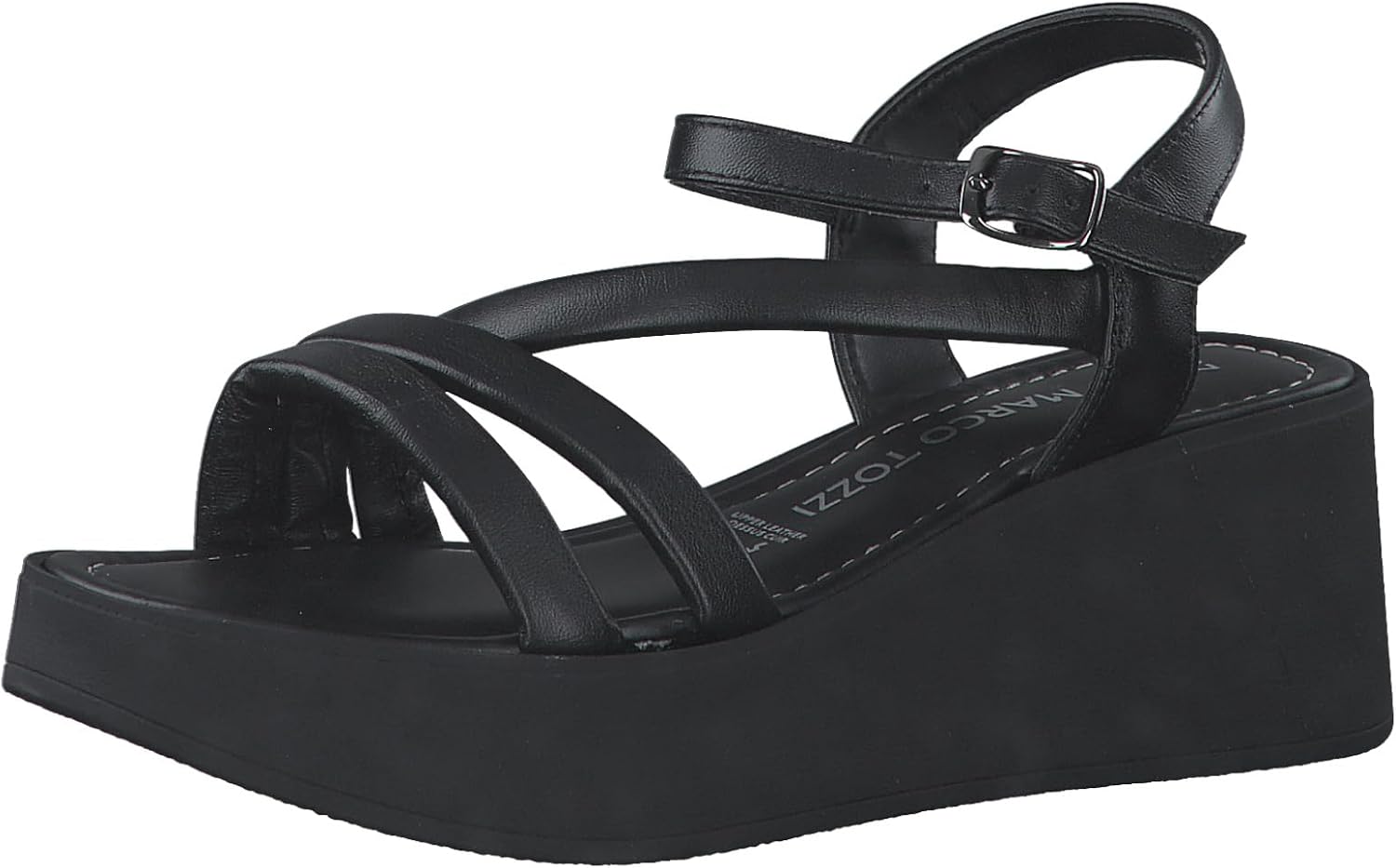 <strong>MARCO TOZZI</strong><br> Женские Leather Wedge Sandals with Adjustable Strap