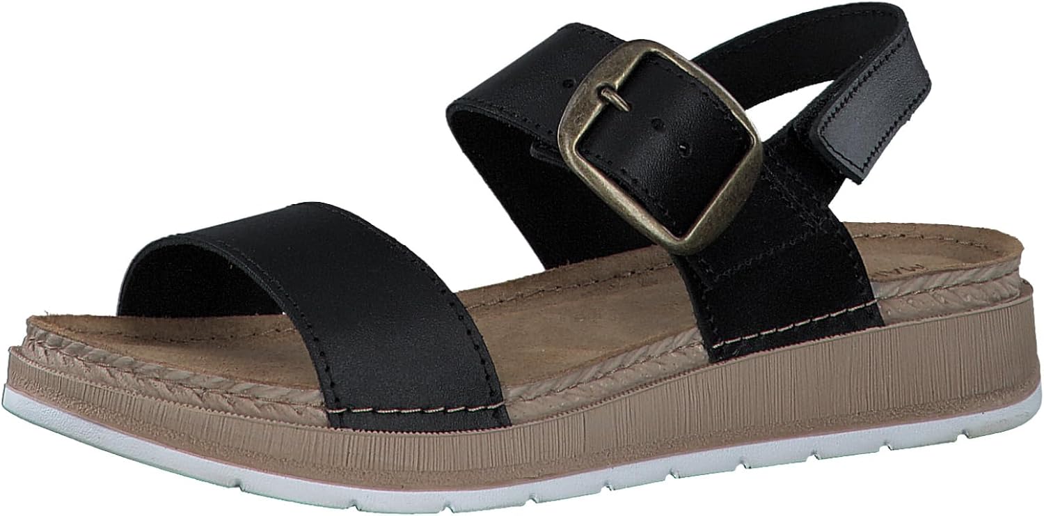 <strong>MARCO TOZZI</strong><br> Женские  Flat Leather Sandals with Velcro Fastening
