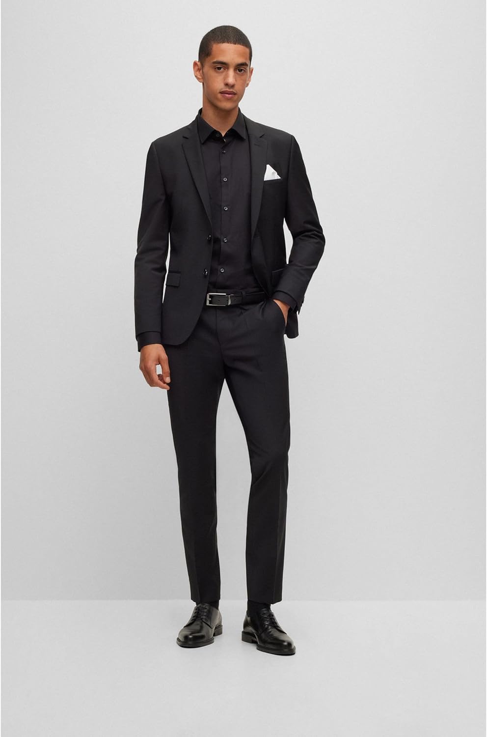 <strong>HUGO</strong><br> Мужские Kerr Derb Nappa Leather Derbys with Stack Detail Size — изображение 3