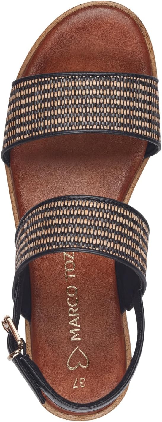 <strong>MARCO TOZZI</strong><br> Женские Vegan Wedge Heel Sandals with Adjustable Strap — изображение 3