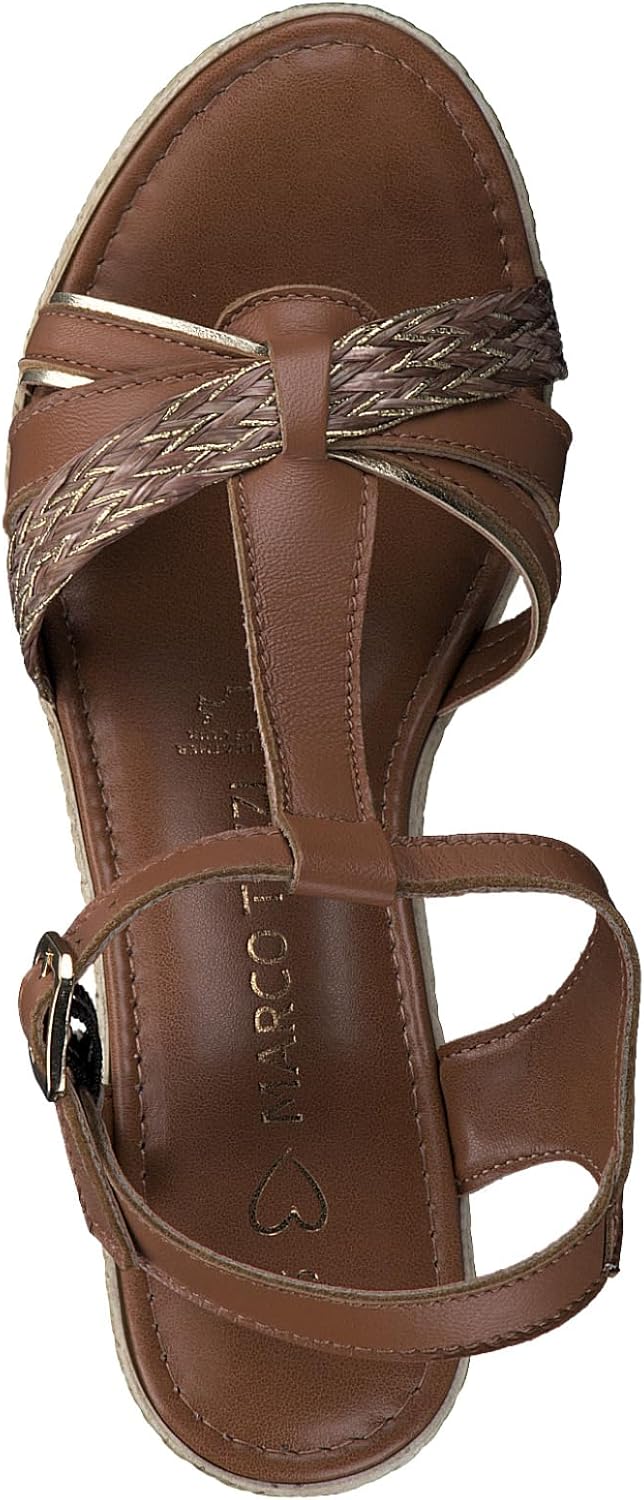 <strong>MARCO TOZZI</strong><br> Женские Leather Wedge Sandals with Adjustable Strap — изображение 3