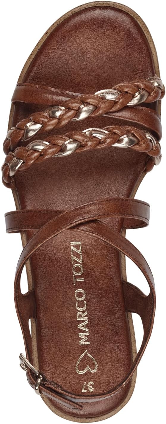 <strong>MARCO TOZZI</strong><br> Женские Vegan Wedge Heel Sandals with Adjustable Strap — изображение 3
