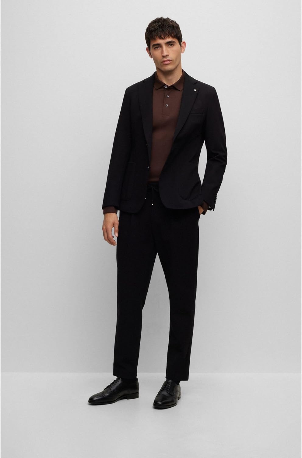 <strong>BOSS</strong><br> Мужские Colby Derb Leather Derby Derby with Budapester Detail Size — изображение 3