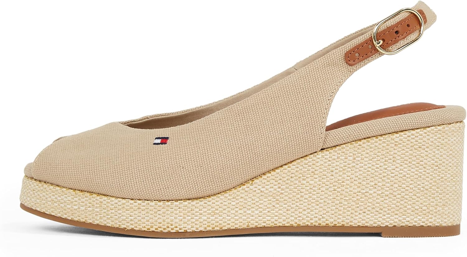 <strong>Tommy Hilfiger</strong><br> Flag Mid Wedge Espad Slin Sling Sandalette Schwarz