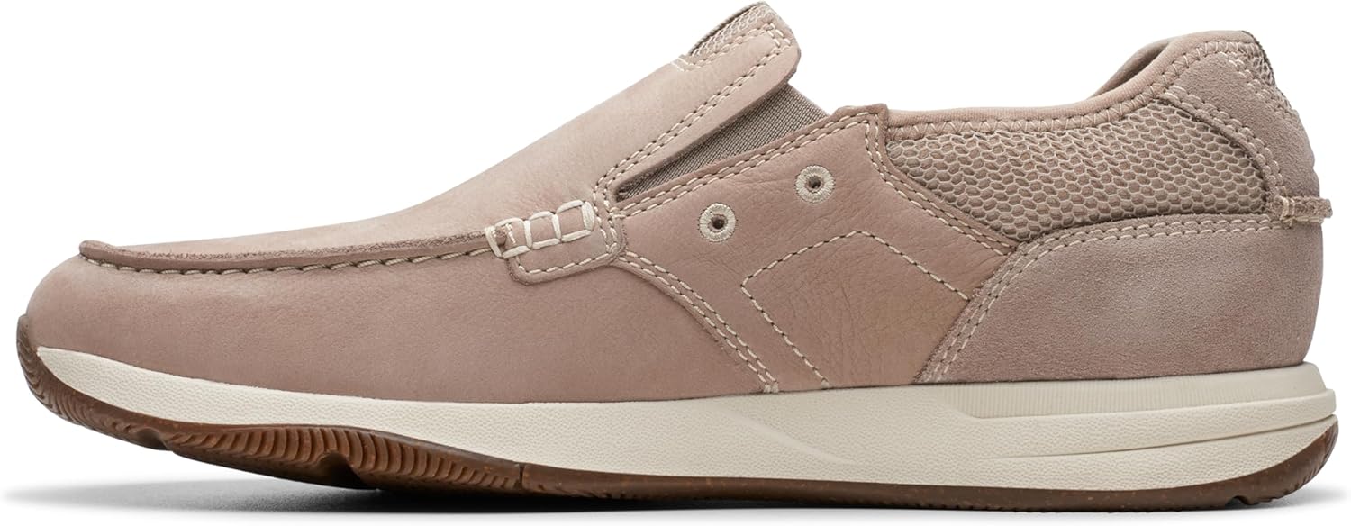 <strong>Clarks</strong><br> Men's Sailview Step Moccasins, Light Grey Nub, 42 EU — изображение 3