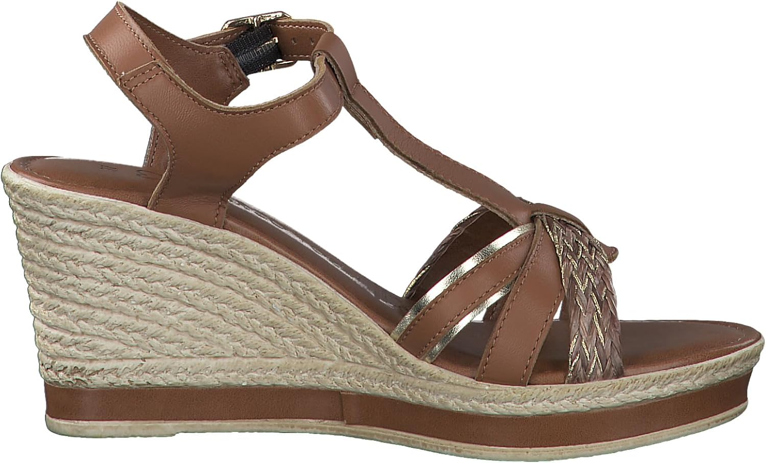 <strong>MARCO TOZZI</strong><br> Женские Leather Wedge Sandals with Adjustable Strap — изображение 4