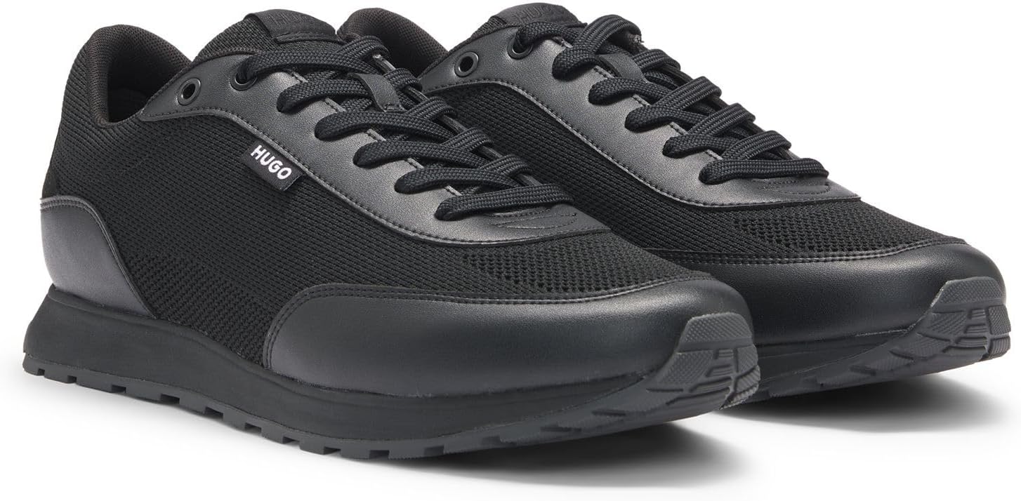 <strong>HUGO</strong><br> Мужские Icelin Runn in Knitted Look with Faux Leather Trim Size — изображение 2