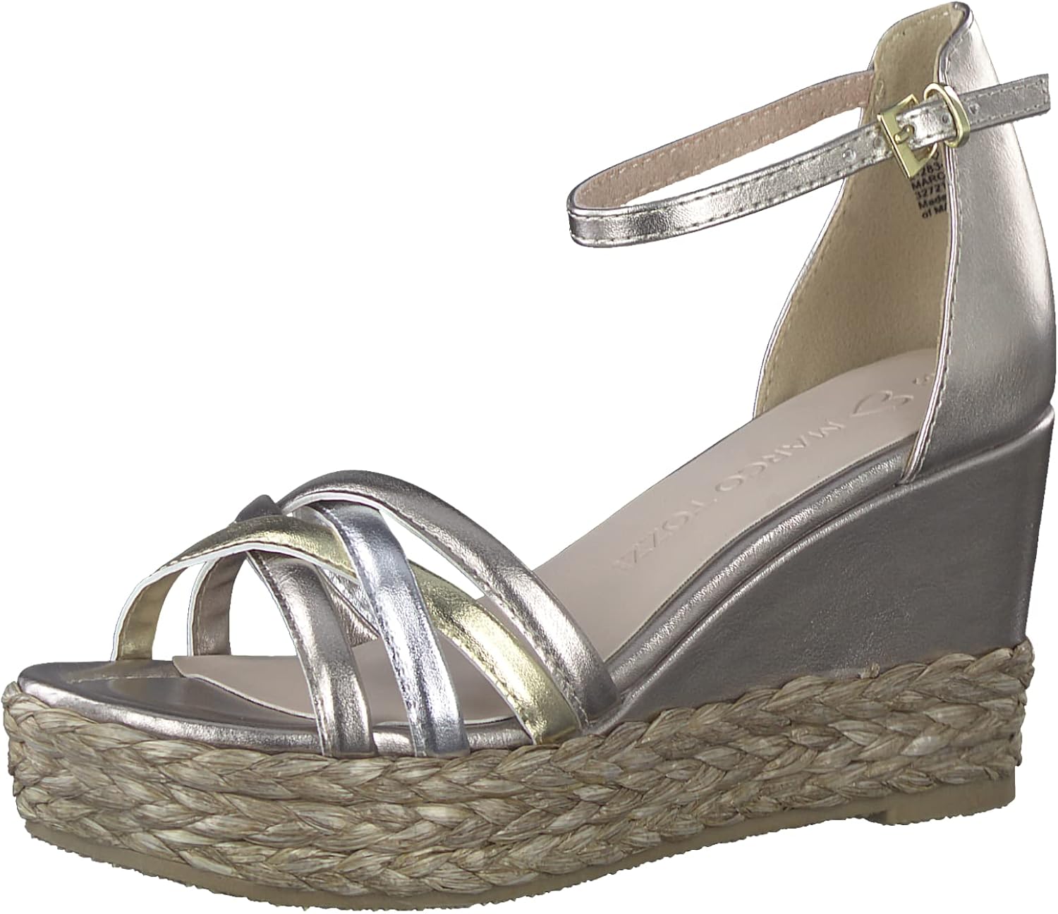 <strong>MARCO TOZZI</strong><br> Женские Wedge Sandal Wedge Heel Soft Feel Me Footbed Ideal for Business Leisure Rose Met Comb