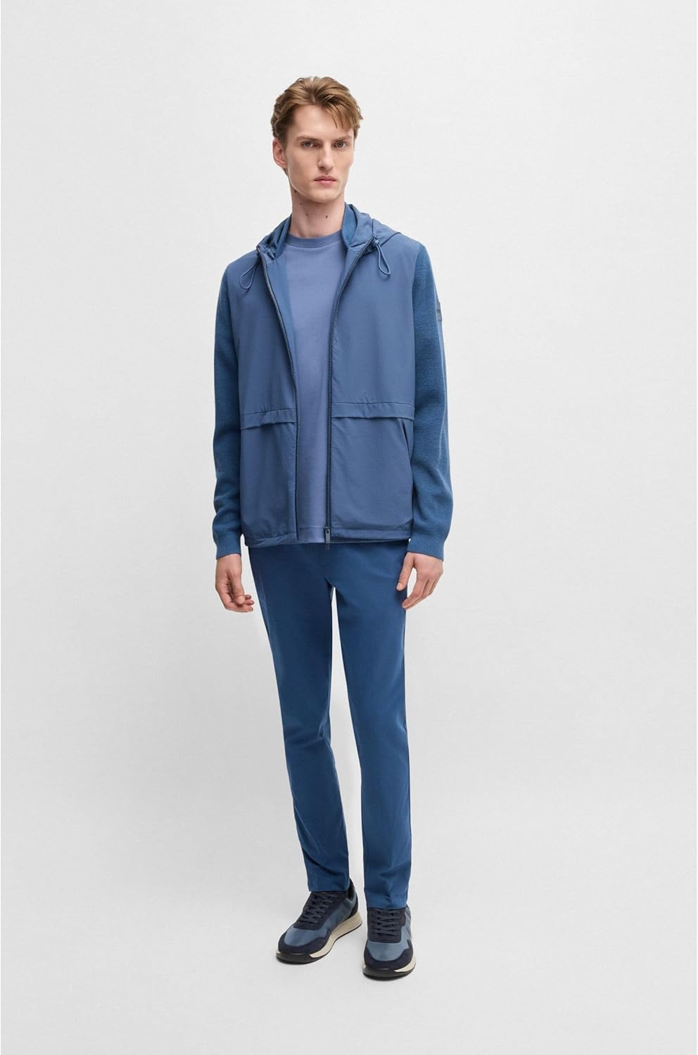 <strong>BOSS</strong><br> Мужские Titanium Runn Made of Various Materials with Suede Details Size — изображение 3