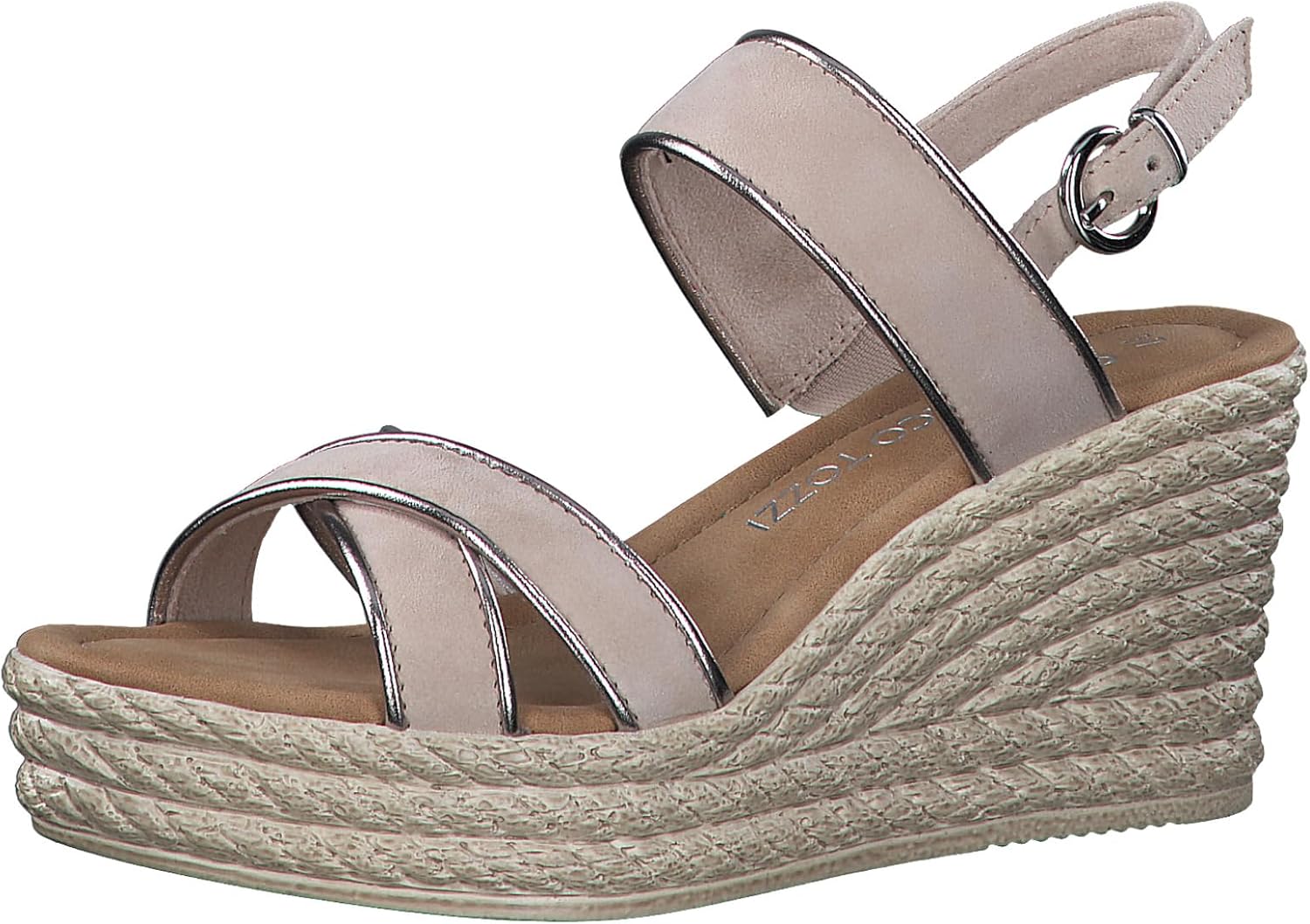 <strong>MARCO TOZZI</strong><br> Женские Leather Wedge Sandals with Adjustable Strap