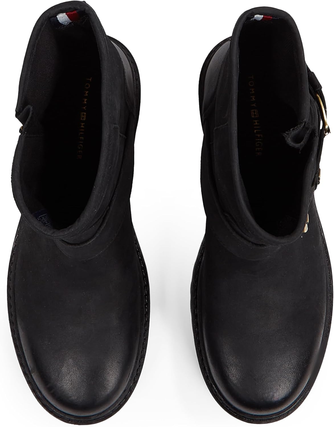 <strong>Tommy Hilfiger</strong><br> Женские Biker Double Buckle Leather ботинки — изображение 3