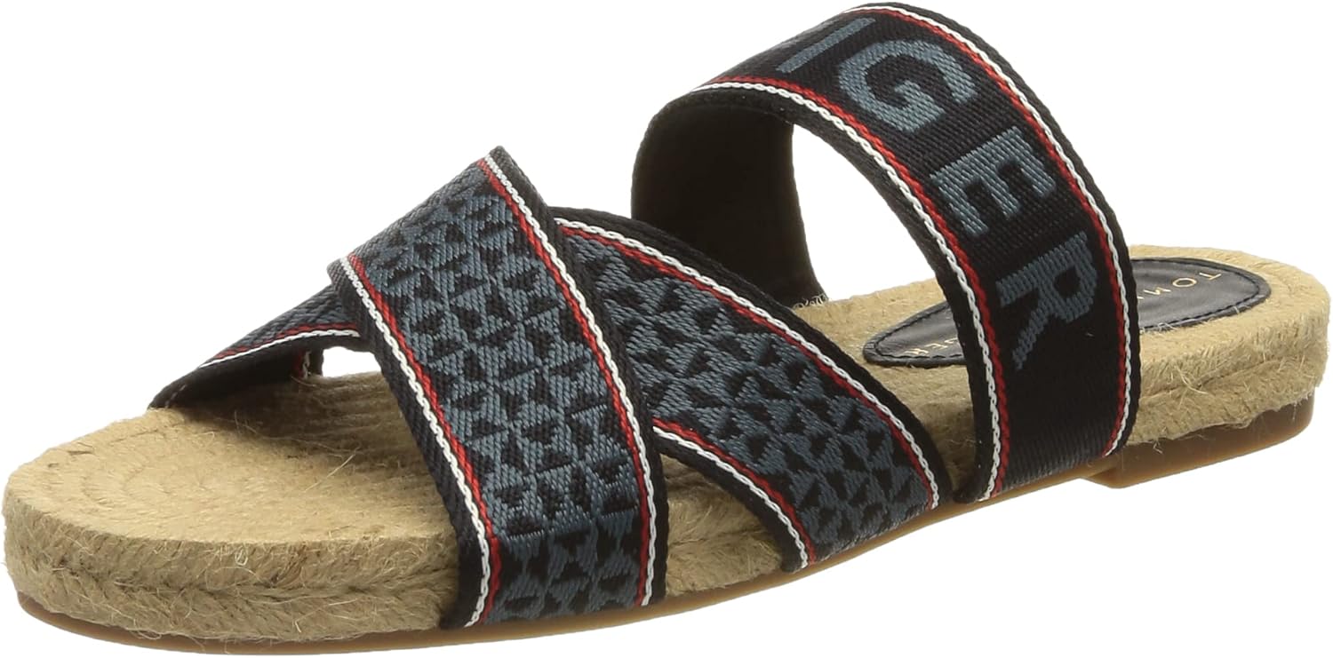 <strong>Tommy Hilfiger</strong><br> Женские Tommy Webbing Flat Espadrille Flat Sandals