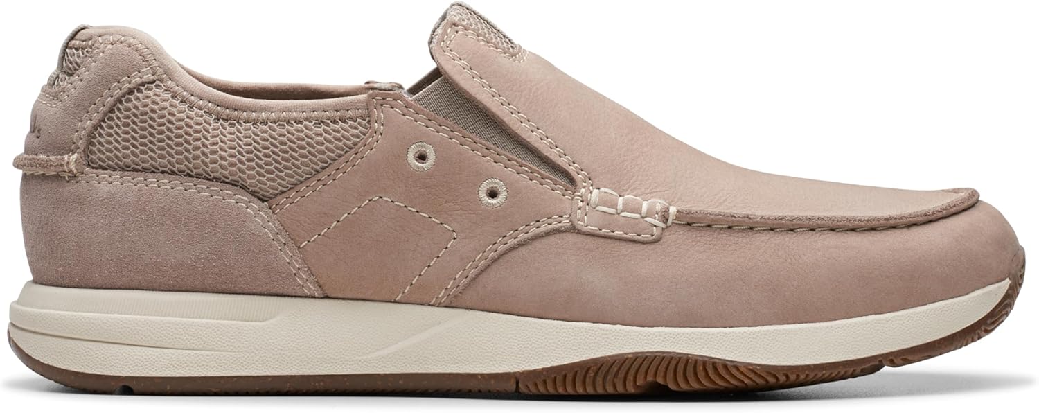 <strong>Clarks</strong><br> Men's Sailview Step Moccasins, Light Grey Nub, 42 EU — изображение 2