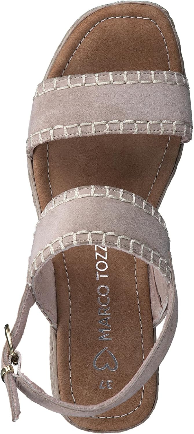 <strong>MARCO TOZZI</strong><br> Женские Leather Wedge Sandals with Adjustable Strap — изображение 3