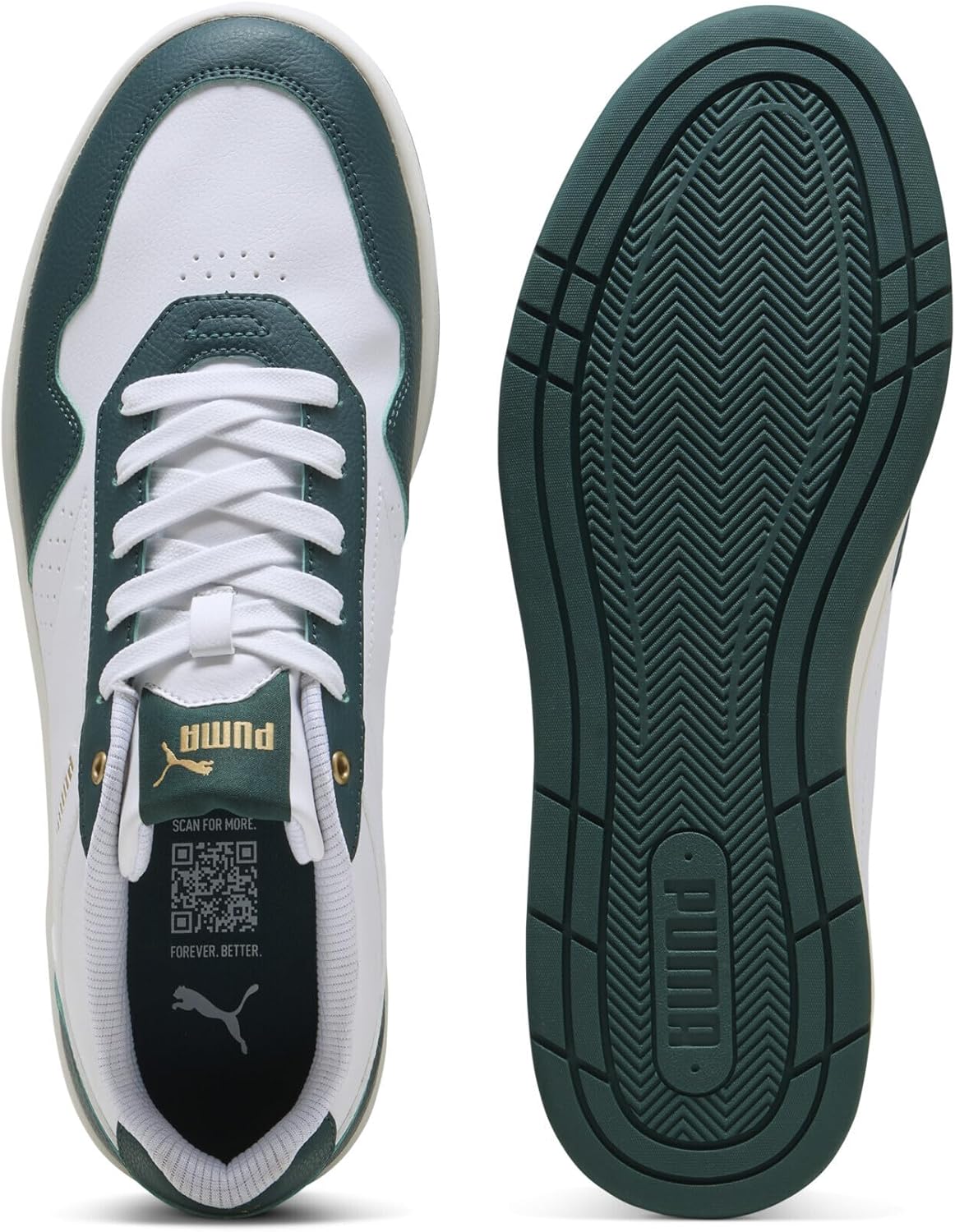 <strong>PUMA</strong><br> Court Classic 353780 Мужские Athletic Walking inLow Top Sizes 7 7 8 8 PumaDark Myrtle PUMA Gold — изображение 4
