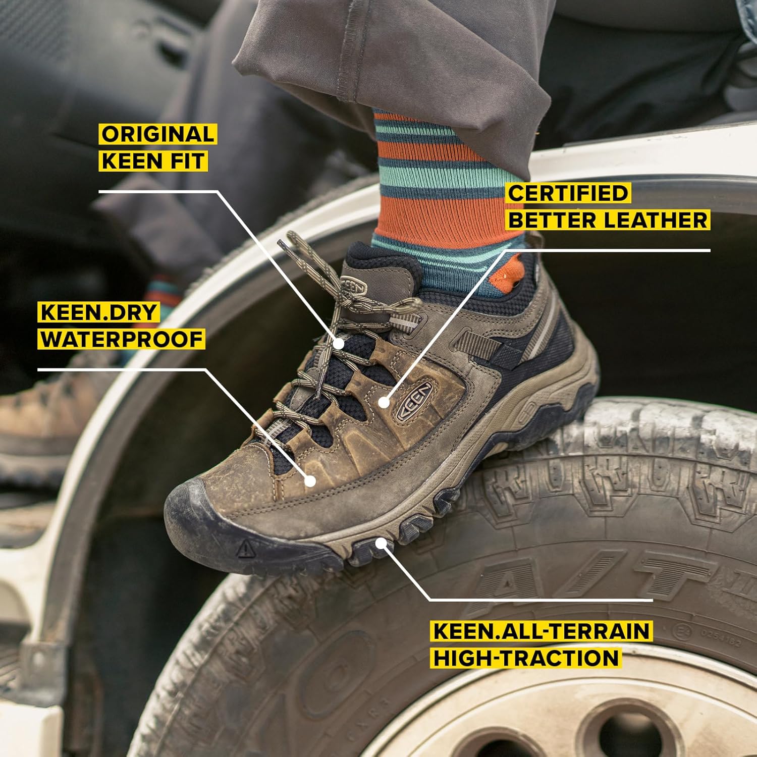 <strong>KEEN</strong><br> Мужские Targhee Iii Wp Hiking Bungee Cord / Black 41 EU — изображение 2