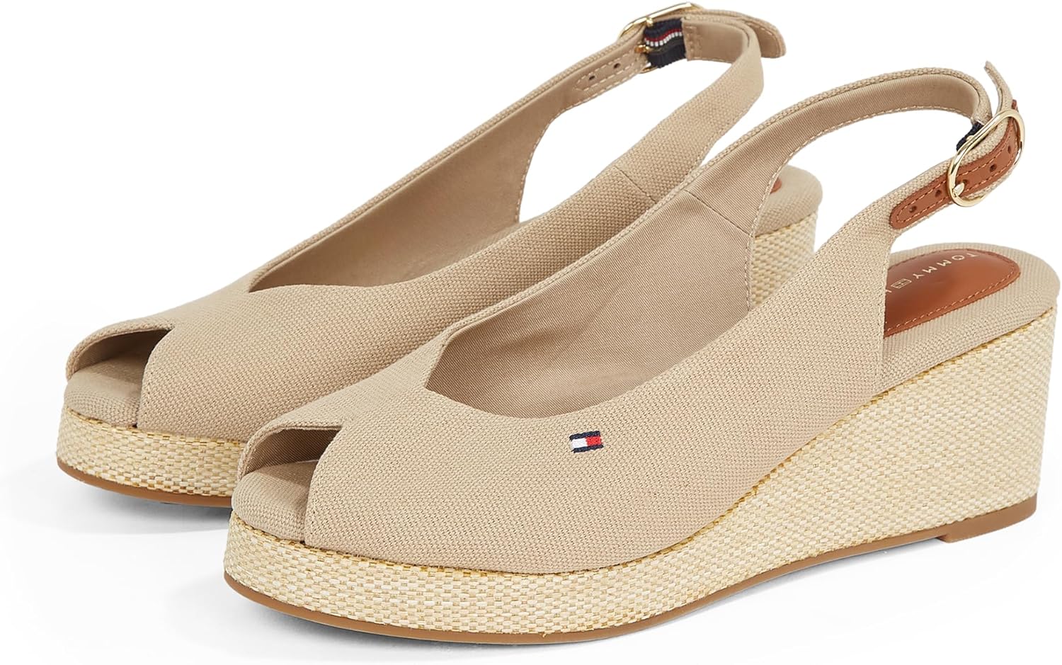 <strong>Tommy Hilfiger</strong><br> Flag Mid Wedge Espad Slin Sling Sandalette Schwarz — изображение 4