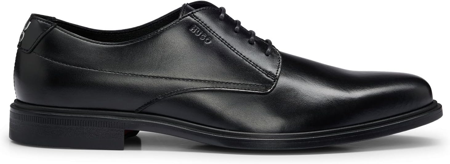 <strong>HUGO</strong><br> Мужские  Kerr Derb Nappa Leather Derbys with Stack Detail Size