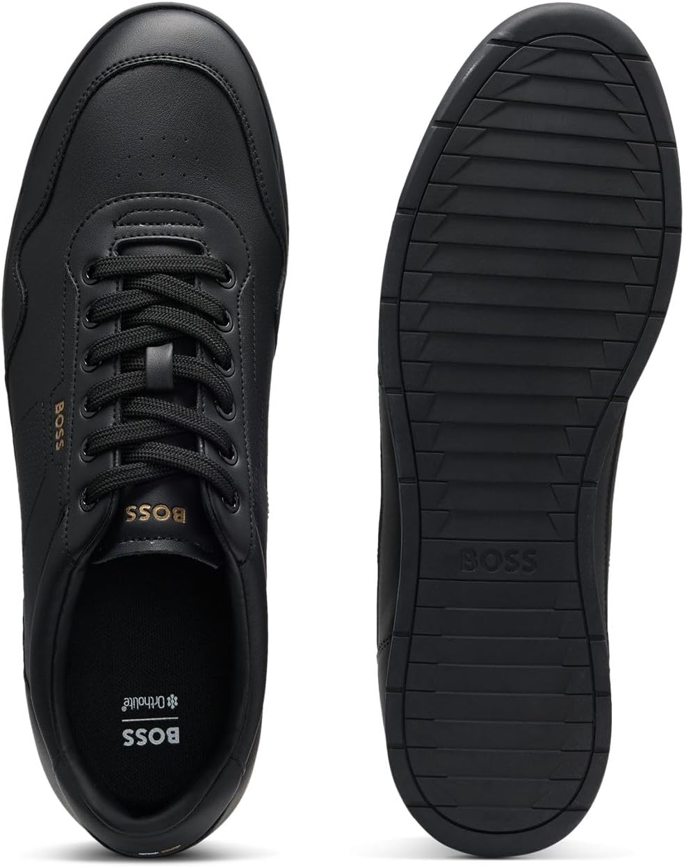 <strong>BOSS</strong><br> Мужские Nitan ltpf aus Nappaleder mit goldfarbenem Branding Größe — изображение 4